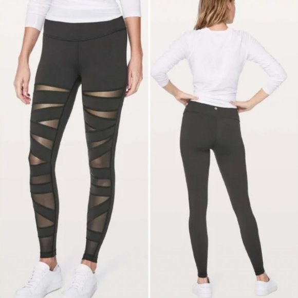 Lululemon Tech Mesh Wunder Under Leggings 28''-Size 4-Great condition - Picture 1 of 6
